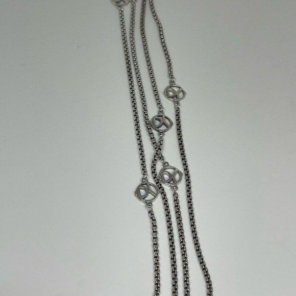 David Yurman Station Logo Box Chain Necklace - Picture 4 of 8